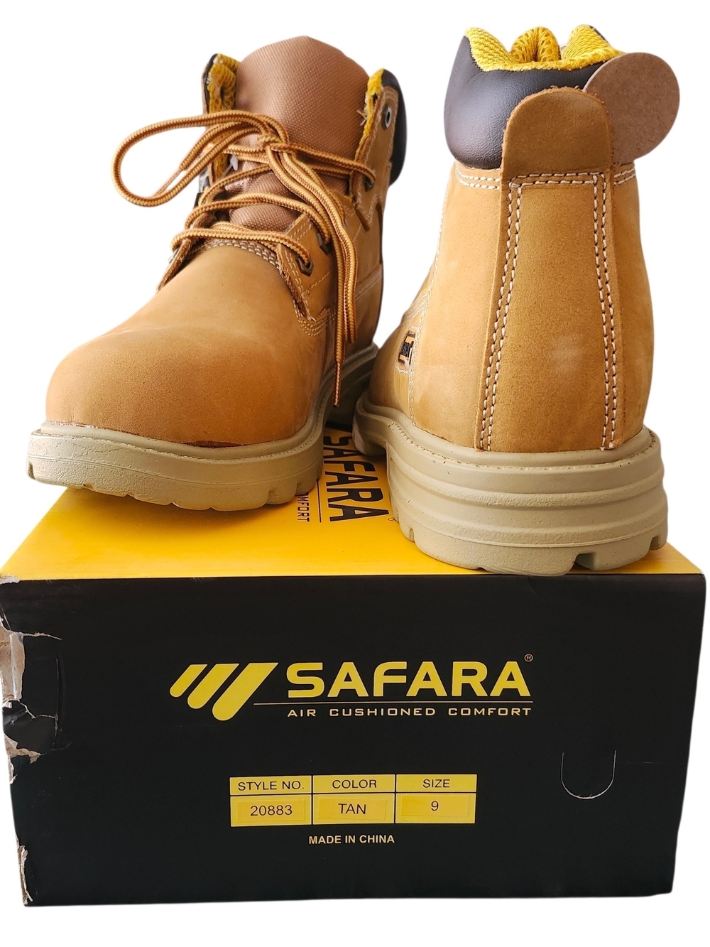 Men's Safara Tan Work Boots - Picture 5 of 13